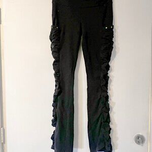 Nomads Hemp Wear black flare scrunch pants